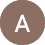Lettre A sur un fond marron
